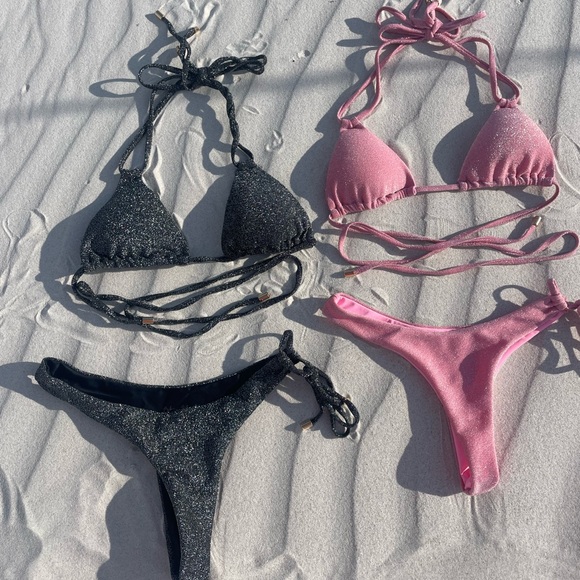 Pink glitter bikini - Picture 2 of 8